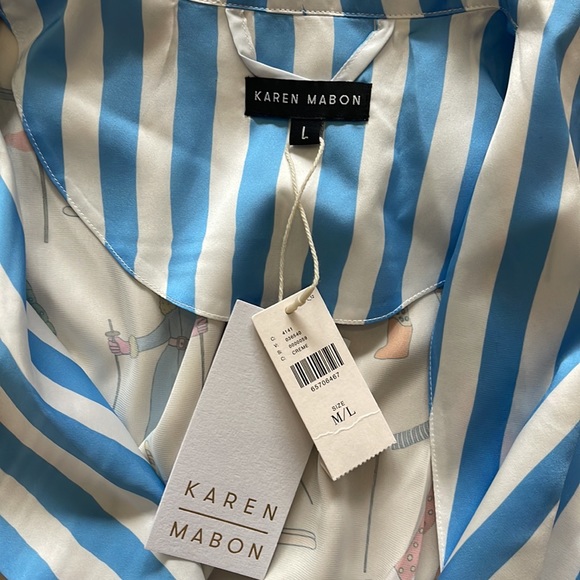 🆕 Anthro Karen Mabon Apres Ski Satin Robe Ships Same Day 📦‼️ - Picture 6 of 10
